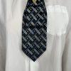 Elegant Handcrafted Necktie Necklace with a Detachable Brooch Effortlessly Chic