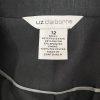 Liz Claiborne Polyester Stretch Blazer Size 12 Charcoal Peak Collar Career New