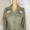 Abercrombie and Fitch Military Field Jacket Size S Green OD Vietnam Floral New