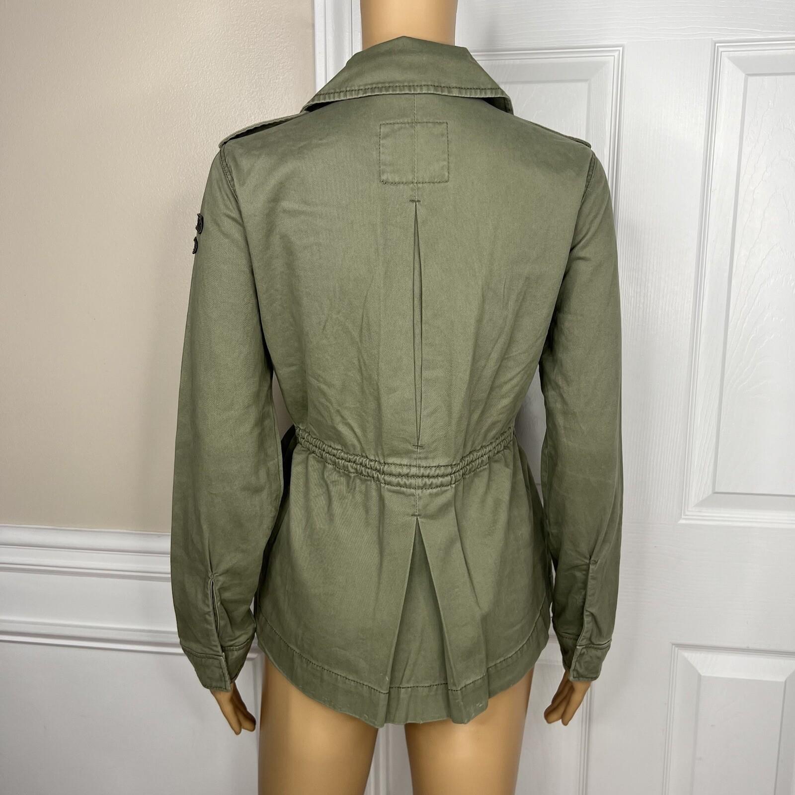 Abercrombie and Fitch Military Field Jacket Size S Green OD Vietnam Floral New