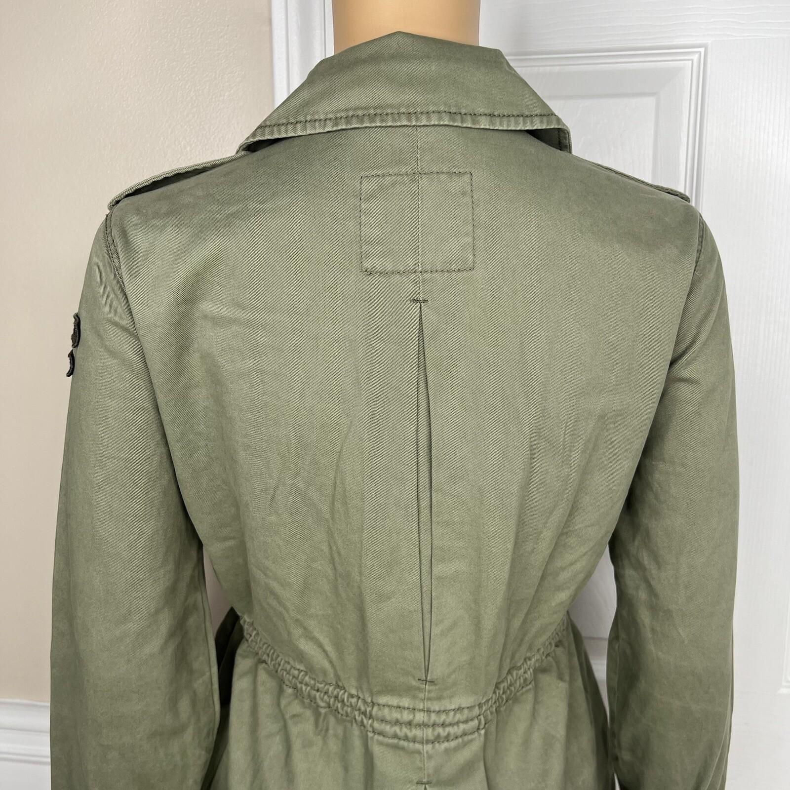 Abercrombie and Fitch Military Field Jacket Size S Green OD Vietnam Floral New