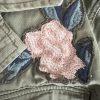 Abercrombie and Fitch Military Field Jacket Size S Green OD Vietnam Floral New