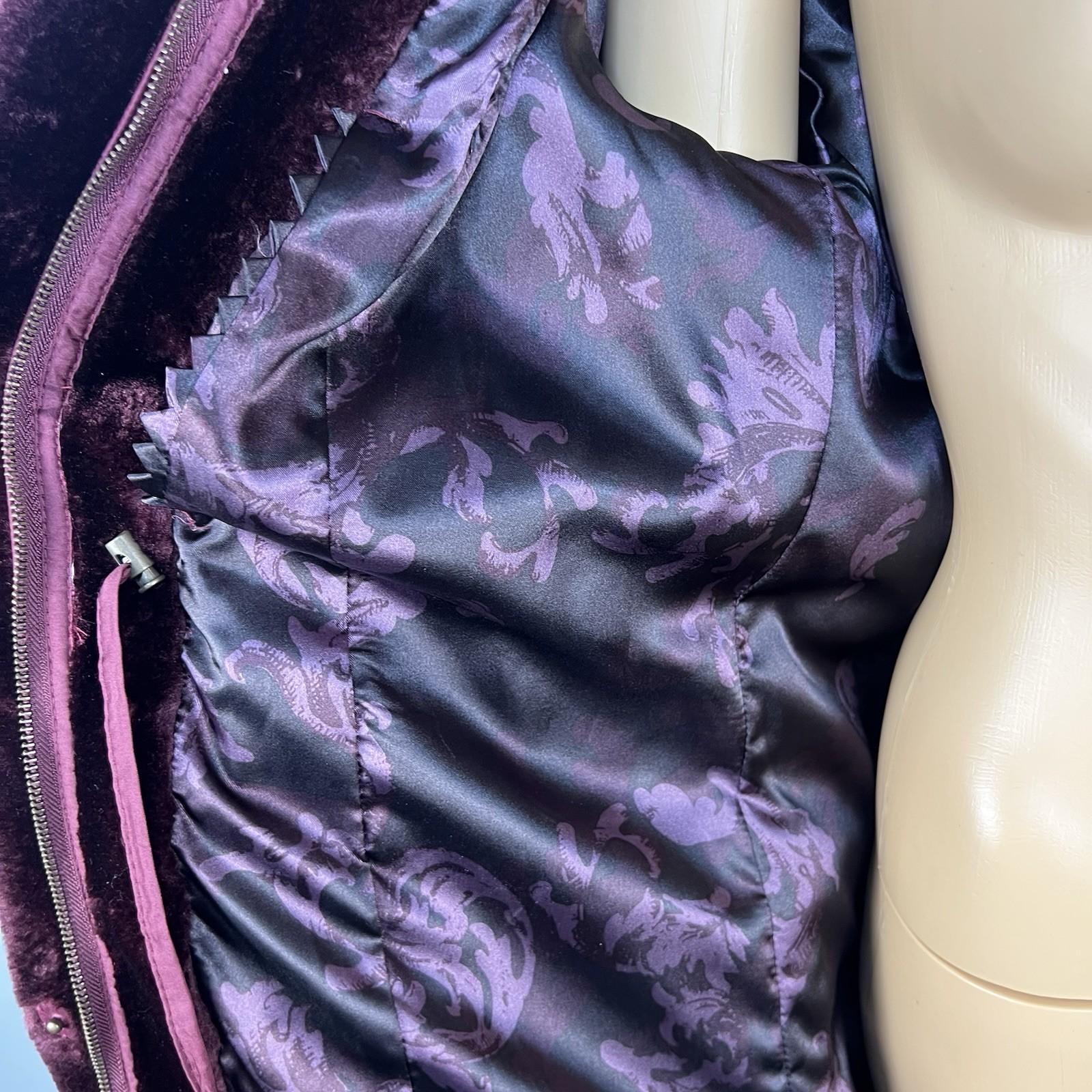 Dennis Basso Women Burgundy Faux Fur Hooded Coat Size S Warm Cozy Comfy