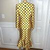 TERRAMINA Polyester Skirt Suit Size 8 Gold Purple Beaded Ruffle Collarless 2PC