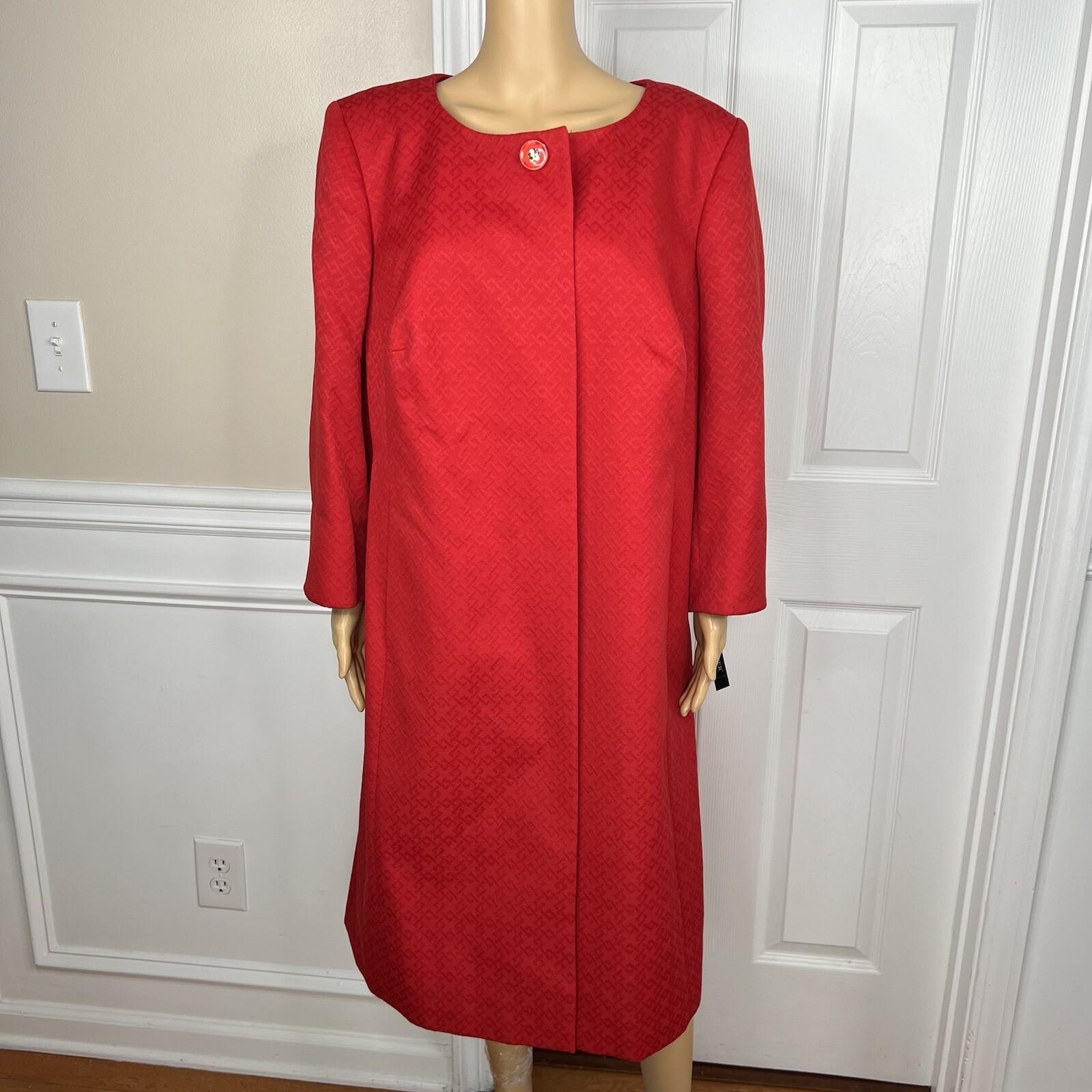 JOHN MEYER Women Polyester Dress Suit Size 20W Collarless Lined Belted 2PC New
