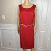 JOHN MEYER Women Polyester Dress Suit Size 20W Collarless Lined Belted 2PC New