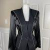NAH NAH COLLECTION VTG 2PC Black Beaded Rayon Acetate Dress Suit Size 6