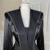 NAH NAH COLLECTION VTG 2PC Black Beaded Rayon Acetate Dress Suit Size 6
