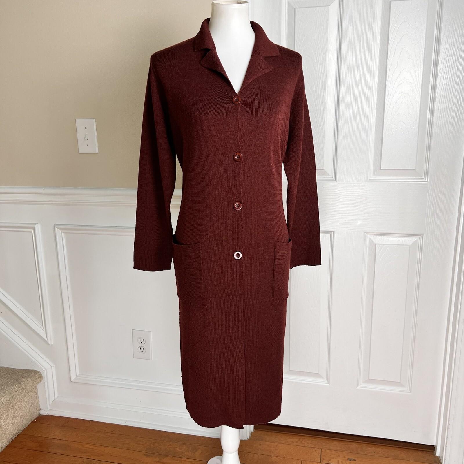 10-1233.jpg New CLIO 2PC Burgundy Knit Mismatch Full Length Pant ( Size M) Suit ( Size S)