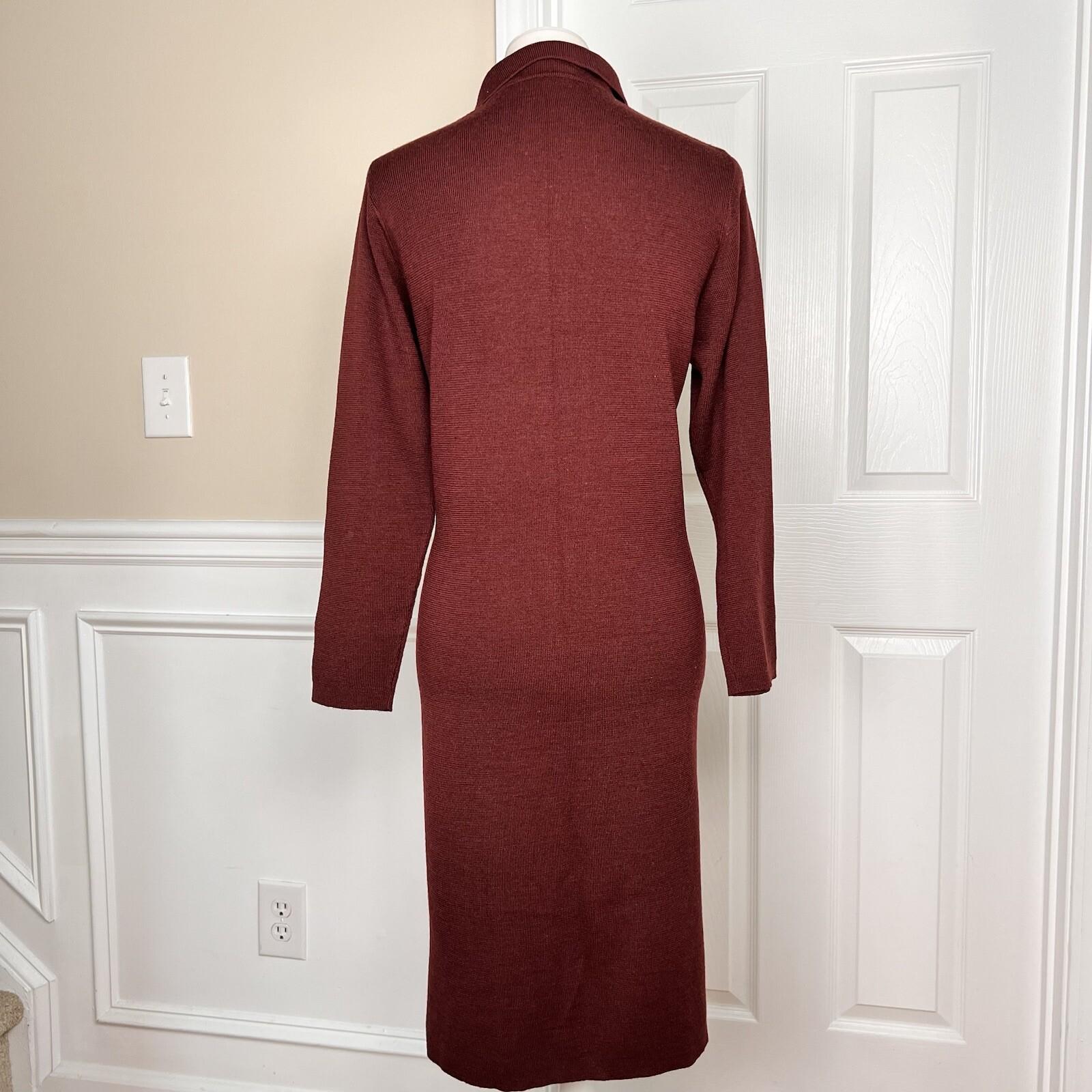 10-1234.jpg New CLIO 2PC Burgundy Knit Mismatch Full Length Pant ( Size M) Suit ( Size S)