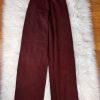10-1237.jpg New CLIO 2PC Burgundy Knit Mismatch Full Length Pant ( Size M) Suit ( Size S)