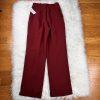 10-1238.jpg New CLIO 2PC Burgundy Knit Mismatch Full Length Pant ( Size M) Suit ( Size S)