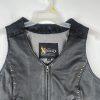 Xelement Women Leather Vest Size M Black Motorcycle Gear Studded Biker Pockets