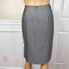 New KASPER ASL 2PC Gray Rayon Lined Notch Collard Cocktail Skirt Suit Size 8P