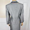 New KASPER ASL 2PC Gray Rayon Lined Notch Collard Cocktail Skirt Suit Size 8P