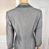 New KASPER ASL 2PC Gray Rayon Lined Notch Collard Cocktail Skirt Suit Size 8P