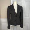 MAXMARA Women Black White Wool Polyamide Stretch Lined Career Blazer Size 4