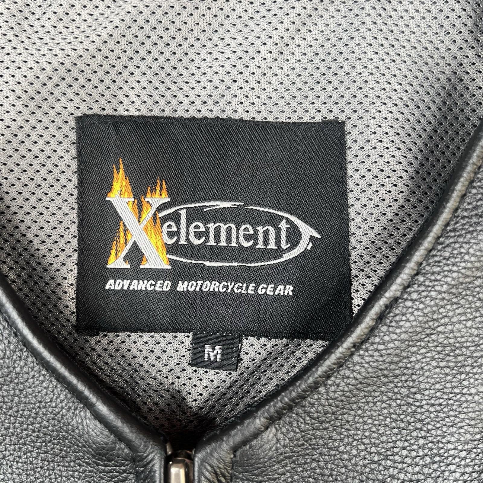 Xelement Women Leather Vest Size M Black Motorcycle Gear Studded Biker Pockets