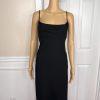 Jones New York Midi Dress Size 16 Black Spaghetti Strap Y2K Whimsigoth Ruffle