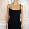 Jones New York Midi Dress Size 16 Black Spaghetti Strap Y2K Whimsigoth Ruffle