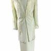 DONNA VINCI Women 2PC Lime Green Beaded Formal Long Dress and Jacket Size 12