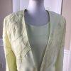 DONNA VINCI Women 2PC Lime Green Beaded Formal Long Dress and Jacket Size 12
