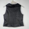 Xelement Women Leather Vest Size M Black Motorcycle Gear Studded Biker Pockets