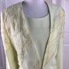 DONNA VINCI Women 2PC Lime Green Beaded Formal Long Dress and Jacket Size 12