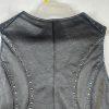 Xelement Women Leather Vest Size M Black Motorcycle Gear Studded Biker Pockets
