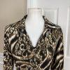 CHANCELLE Polyester Lined Abstract Brown Black Stretch Skirt and Blouse Size 10
