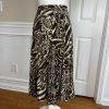 CHANCELLE Polyester Lined Abstract Brown Black Stretch Skirt and Blouse Size 10
