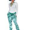 New INC International Concepts Tie Dye Cargo Joggers Satin Pant Size M Stylish