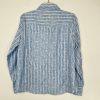 Scully Women Shirt Size XL Pearl Snap Western Cowgirl Rodeo Blue Striped Floral