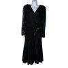 VTG Filigree LTD Sequin Laced Jersey Dress 18W Black Ruched Whimsigothic Fairy