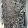 VTG Filigree LTD Sequin Laced Jersey Dress 18W Black Ruched Whimsigothic Fairy