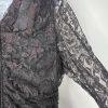 VTG Filigree LTD Sequin Laced Jersey Dress 18W Black Ruched Whimsigothic Fairy