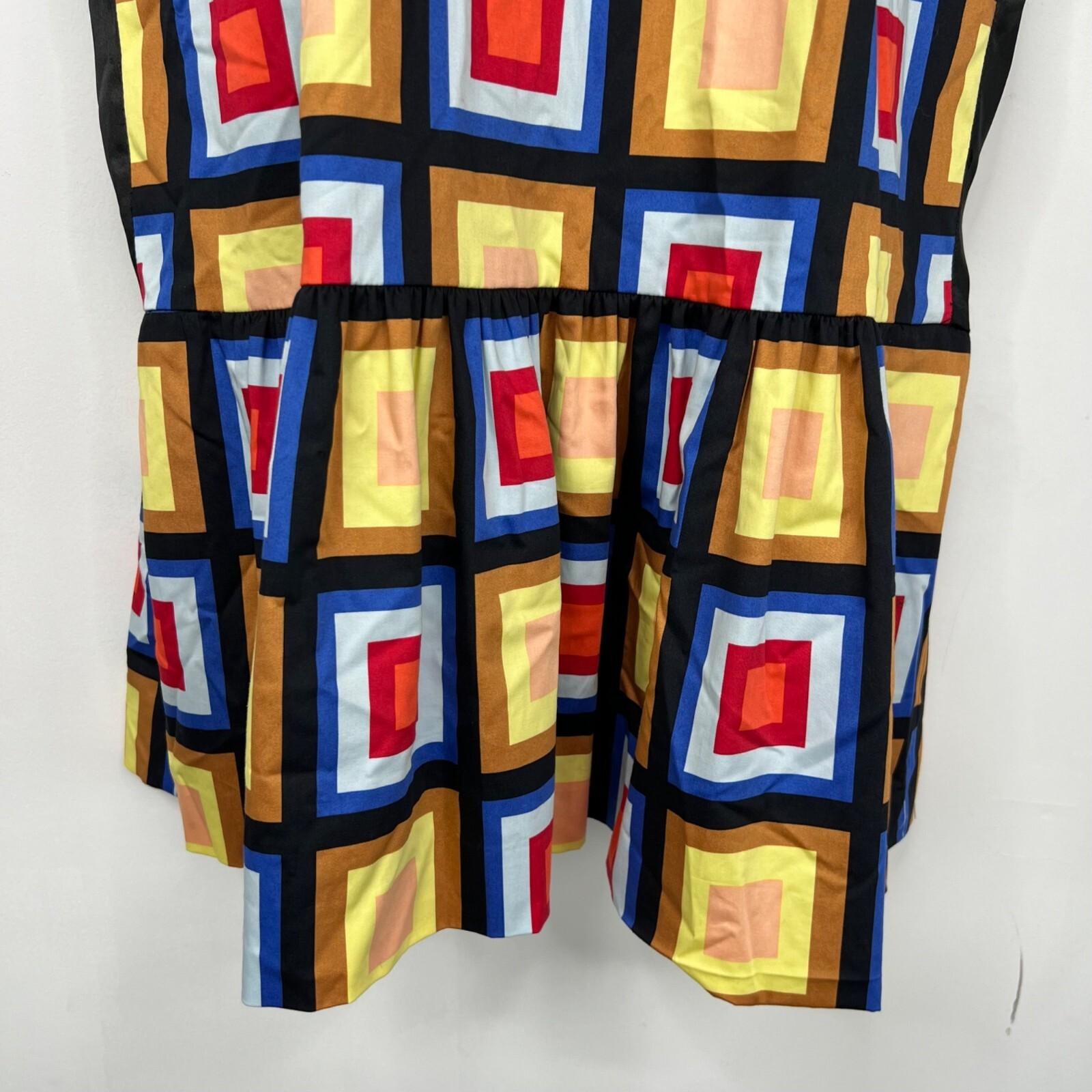 Kate Spade Flounce Hem Sheath Dress Size 16 Blocks of Color Sleeveless Stylish