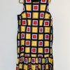 Kate Spade Flounce Hem Sheath Dress Size 16 Blocks of Color Sleeveless Stylish
