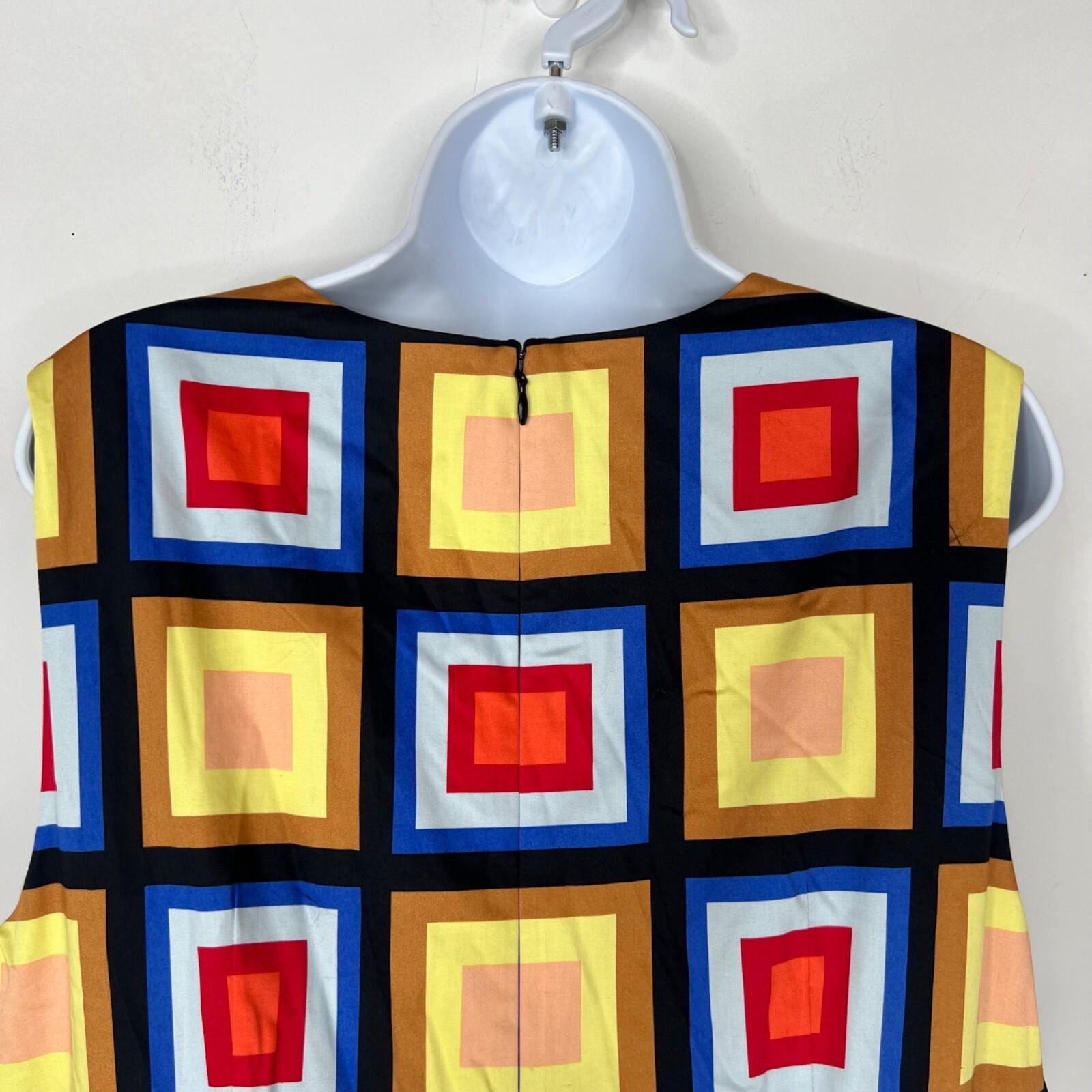 Kate Spade Flounce Hem Sheath Dress Size 16 Blocks of Color Sleeveless Stylish