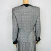 Oscar De La Renta Studio Vintage Skirt Suit 10 Zip Up Embroidered White Gray