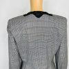 Oscar De La Renta Studio Vintage Skirt Suit 10 Zip Up Embroidered White Gray