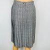 Oscar De La Renta Studio Vintage Skirt Suit 10 Zip Up Embroidered White Gray