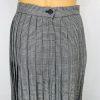 Oscar De La Renta Studio Vintage Skirt Suit 10 Zip Up Embroidered White Gray