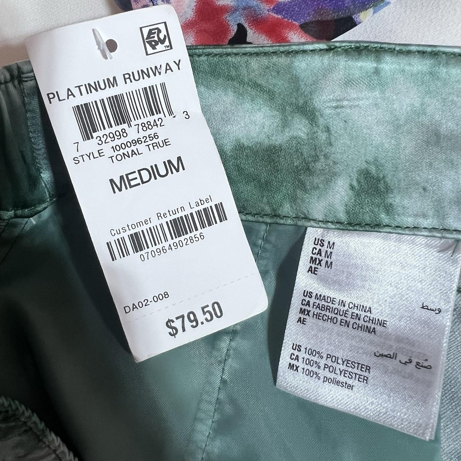 New INC International Concepts Tie Dye Cargo Joggers Satin Pant Size M Stylish