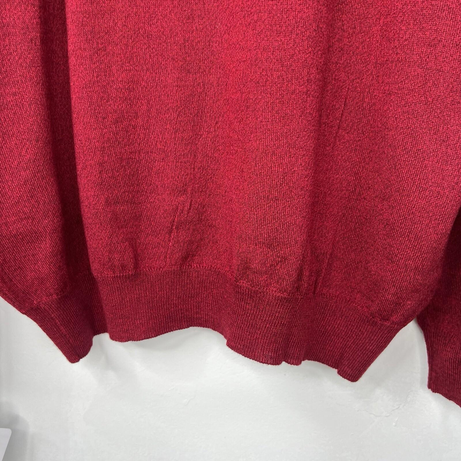 Cellinni Lana Gatto Merino Wool Size L Burgundy Soft Quiet Luxury Made In Italy