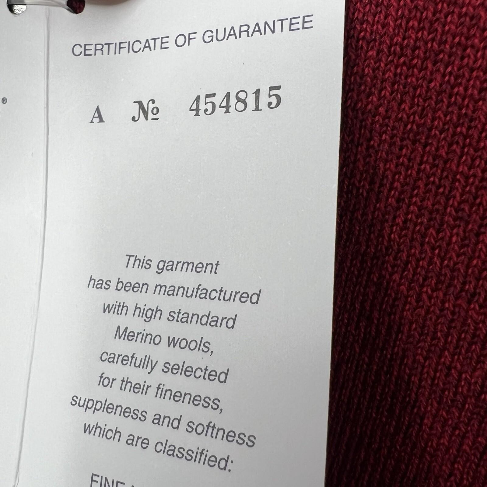 Cellinni Lana Gatto Merino Wool Size L Burgundy Soft Quiet Luxury Made In Italy