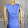 EMILY 2PC Blue White Floral Polyester Lined 3/4 Sleeves Dress Suit Size 8