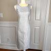EVAN PICONE BLACK LABEL 2PC Silver Polyester Stand Up Collar Dress Suit Size 2