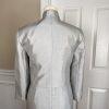 EVAN PICONE BLACK LABEL 2PC Silver Polyester Stand Up Collar Dress Suit Size 2