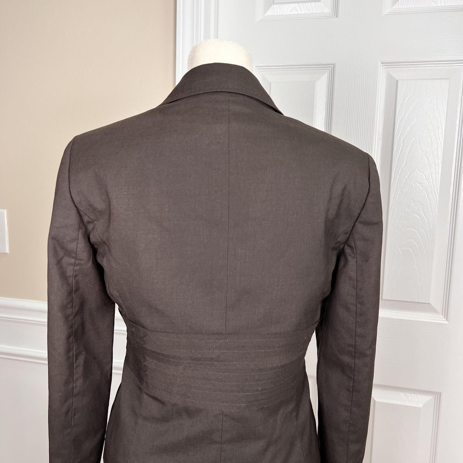 10-1428.jpg KASPER Women 2PC Brown Polyester Spandex Lined Dress Suit Size 4